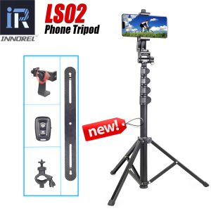 Tripodi LS02 Tripode Selfie Stick, con supporto per telefono remoto wireless per iPhone, Android, fotocamera, registrazione video/streaming live