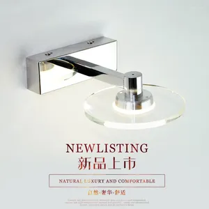 Wall Lamp Mirror Front Light LED Single Head Waterproof Anti-fog Rust Bathroom Crystal Dimming