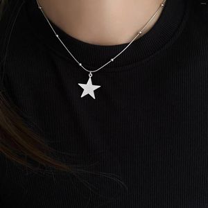 Pendant Necklaces Star Elegant Chain Necklace Y2k Neck Jewelry Stainless Steel Material Perfect For Women Girl