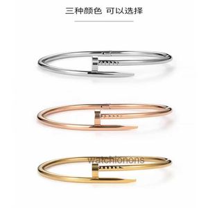 High Quality Luxury Bangle carter Internet famous iron nail bracelet titanium steel shaped fashionable and simple with a Baida that can be washed without fading
