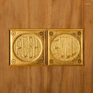 Decorative Figurines Brass Signage Cafe Bar Decoration Licensing Guides Indicator Glass Door Warning Home Wall Logo Household Products