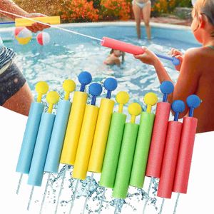 Gun Toys 12 pcs Water Blaster Water Guns for Kids Shooter Portable 4 Colors Children Foam Water Gun Summer Swimming Pool Toys GiftL2404