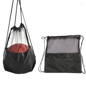 Depolama Çantaları Taşınabilir Basketbol Kapağı Mesh Bag Futbol Futbol Sırt Çantası Açık Voleybol Topu