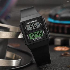 Armbandsur Synoke sportklocka män vattentät digital display militär klocka reloj hombre