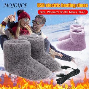 Boots Women Men Electric Heating Shoes USB Heated Rechargeable Foot Warmer For Cold Weather