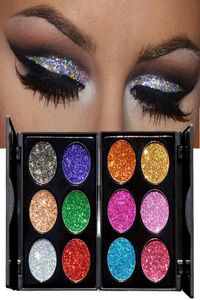 Handaiyan makeup 6 färger vattentät glitter ögonskugga palett skenande metaller pulver skimmer ögon skuggpigment kits diamant make8633126