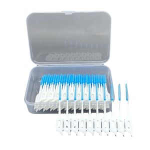 Novo 120pcs/conjunto I Shaped Brush Interdental DentA FLOSS FLOSS REMANCERS INTERDENTAL DE DENTES ORTODODICANTICA PABIL DE DIA