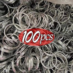 Anahtarlıklar 20pcs metal boş anahtarlık Anahtarlık bölünmüş halkalar 25mm DIY Keyfob Anahtar Yüzük ıstakoz toka kolye zincirleri Tokalar Paslanmaz Çelik