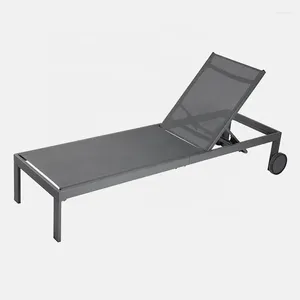 Camp Furniture El Garden Swimming Pool Sunbed Cushions Portable Outdoor Beach Aluminum Sun Loungers Chair With Wheel