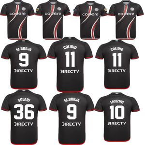 New River Plate Third Black New Model Soccer Jersey Black 24 25 Black M Borja Lanzini Colidio Solari 2024 2025 Man Kit Kit Shirts Fan Version