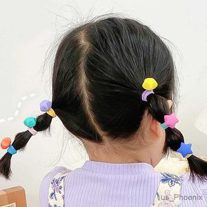 Saç Aksesuarları 10 PC/Set Çocuklar Sevimli Akrilik Karikatür Çiçek Scrunchies Kauçuk Bantlar Bebek Kız Güzel Elastik Saç Bantları Çocuk Saç Aksesuarları