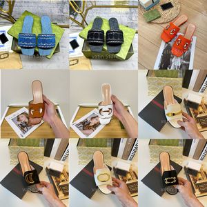 Designer Sandal Luxury Slipper Womens Summer Flat Heel Slipper Slides Leather Casual Comfort Flip Flop Summer Rubber Beach Casual Shoes