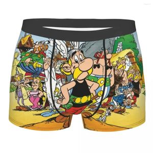 Underbyxor anime asterix och obelix mäns sträcka underkläder tecknad boxare trosor mjuka