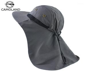 Summer Sun Hat Bucket Men Women Boonie Hat With Neck Flap Outdoor UV Protection Stor Wide Brim Handing Fishing Mesh Breattable15254326