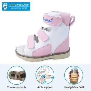 Sandálias infantis sandálias meninas calçados ortopédicos de verão rosa lindas crianças respiráveis arcos de princesa suporte de couro sapatos 240423