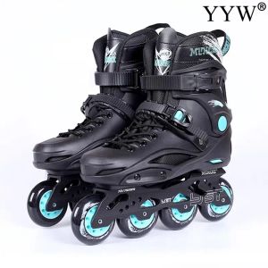 Botas em linha patins de patins 4 rodas patinando profissionais de alta velocidade Speed Speed Road Sneakers Rollers Patines Patines Patines