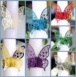 Butterfly Serviettenringe Hochzeit Geburtstag Weihnachten Home Esstisch Dekoration Servietten Ringe Halter Partyversorgungen Gefälligkeiten Restaurant Schaldekoration