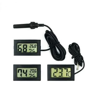 MINI Digital luftfuktighetsmätare Termometer Hygrometer Sensormätare LCD -temperatur Kylskåp Aquarium Monitoring Display inomhus