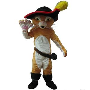 2024 high quality Puss In Boots Mascot Costume Fun Outfit Suit Birthday Party Halloween Outdoor Outfit SuitFestival Dress