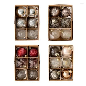 Party Decoration Pack med 6 Elegant Glass Christmas Balls Ornament Lägg till festliga atmosfärer till dina hemdekorationer verandor fönsterdekor