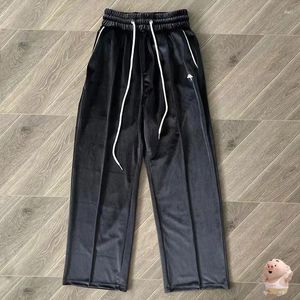 Herrenhosen High Street Wildleder gestickt in der Jogging -Jogger -Schwitzhose Frauen Frauen Frauen