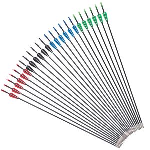 Arrow 6/12/24pcs Fiberglass Arrows 31" Length for Recurve/Compound Bow Outdoor Hunting Shooting Archery Hunting Bow and Arrow