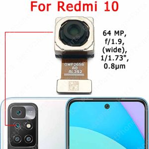 Moduler för Xiaomi Redmi 10 Baksidan Baksidan Visa bakre kamera Modul Flex Original ersättningsreservdelar