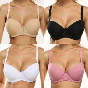 Kobiety Beauwear Sexy Brassiere płynne bielizny ukończone stanik Super Push Up Bezprzyżina BH na sukienkę Big Cup C D dd e 211110