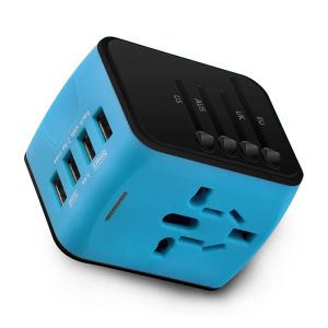 Chargers Universal Travel Adapter Allinone Travel Charger med 4 USB -portar Väggladdare Zhengshuwenti