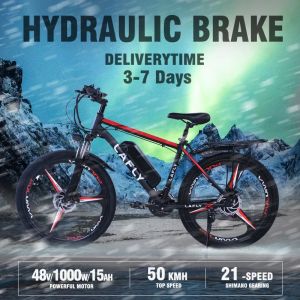 自転車LAFLY 2023新しい電動自転車1000W 48V 15AHバッテリーマウンテンバイク電気自転車大人26インチエビケルリチウムバッテリー