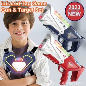 Gun Toys 35cm Infravery Tag Toy Gun for Kids Laser Tag Battle Game With Vest Children Toys Electric Weapon Pistol Rifle Outdoor Sportl2404