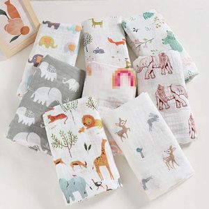 Filtar baby swaddle wraps bomull muslin född stor blöja bambu quilt handduk