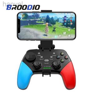 Oyun Denetleyicileri Joysticks Broodio Bluetooth Oyun Denetleyicisi 2.4G Kablosuz Gamepad Switch TV Kutusu Oyunları Android Telefon PC Joystick D240424