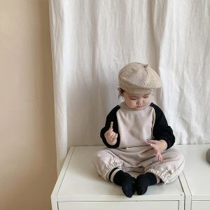 Einszene Säugling dicke warme Plüsch Strampler Baby Girls und Junge bequeme weiche solide Winter-Overall-Kleinkind Casual Slouchy Outfits