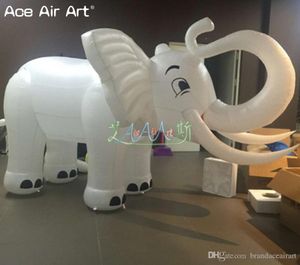 Toptan şişme beyaz hayvan modeli fil maskot balonu, Çin'de yapılan reklam dekorasyonu için