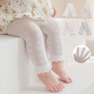 Tights Summer Girls Pants Mesh Thin Baby Lace Pantyhose Outside Wear Summer Baby Strumpds Antimosquito Kids Leggings For Girls