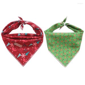 Abbigliamento per cani Paws in stile unico 2 pezzi Red Bandana Red Bandana Scard Product Regalo per Bandaggio uomo di zenzero verde