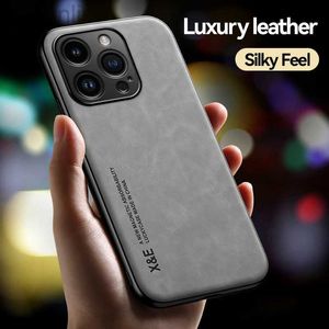 Case di telefonia cellulare per iPhone 15 14 13 12 11 Pro Max Case Silicone TPU Luxury Lething Cover per iPhone 7 8 Plus Telefono Custodia per iPhone XS XR Copertura D240424