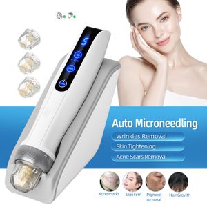 Skönhetsartiklar derma penna Q2 EMS Electroporation Microneedling Pen med LED -ljusterapi Hårtillväxt Face Body Skin Care Care Care