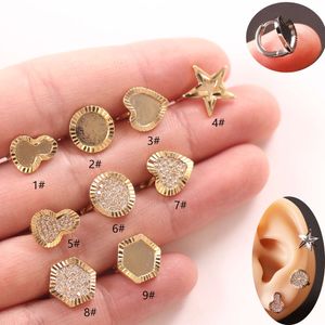 Micro Inlaid Zircon Ear Buckle Brosk Punktering örhängen smycken