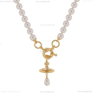 Satellite Viviennes Viviane Westwood Necklace High Quality Aleksa Baroque Pearl One Layer Three Dimensional Necklace High Edition 6357