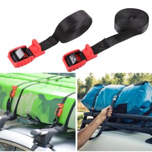 Boats 1 Pair 4.5M Car Roof Rack Tie Down Straps Rope for Outdoor Camping Canoes Kayaks Surfboard Aluminum Zinc