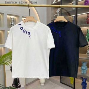 Herr t-shirts nya 24SS Designer Mens T-shirt unisex Womens Fashion Loose Cotton SHORT STEVE Letter Print T-shirt Hip Hop Street Wear T-shirt Size M-3XL Q240424