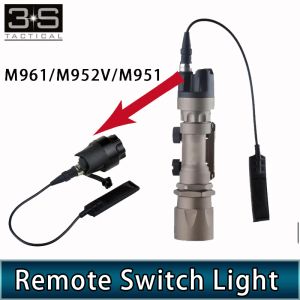 Światła taktyczne Latarkę Zdalny przełącznik ciśnienia dla M961 M952V M951 Okładka ogona podkładka Airsoft Dual Switch Zespół przełącznika