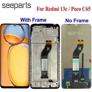 Screens Tested Well 6.74" For Xiaomi Redmi 13C LCD Display With Touch Screen Digitizer Assembly Replacement For Xiaomi Poco C65 Lcd