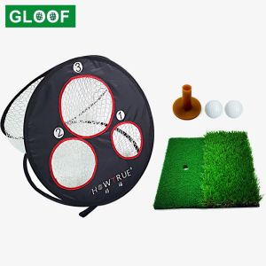 Aids 1Set Foldable Golf Chipping Net Set Cornhole Game Set Golfing Target Net for Indoor Outdoor Practice Training Dropship