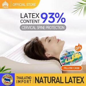 Massager TAIHI Orthopedic Latex Pillow Thailand Massage Neck Pain release Pillows Protect Vertebrae Care Cervical Spine For Sleeping