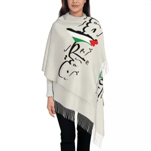 Lenços do folk árabe kufiya hatta tradicional keffiyeh padrões de xale para feminino inverno grande cachecol longo pashmina borla