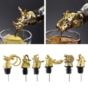 AlloySilicone Wine Aerator Pourer Spout Decanters Elephant Stoppers Decanter Liquor Bottles 240420