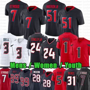 Stefon Diggs 7 C.J. Stroud Football Jersey Pitre Will Anderson Jr Dameon Pierce John Metchie Singletary Dalton Schultz Nico Collins Dell Laremy Tunsil JJ Watt